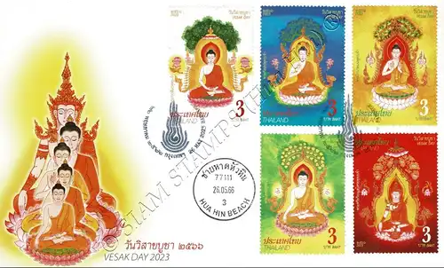 Vesak Day 2023: 5 Buddhas in Bhadda-kappa -FDC(I)-IT-