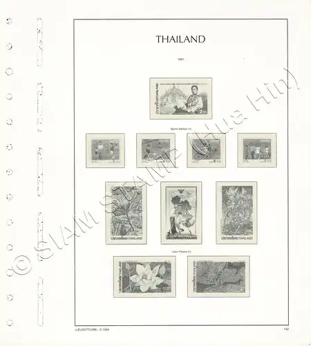 LIGHTHOUSE Template Sheets THAILAND 1991 page 142-155 25 Sheets (USED)