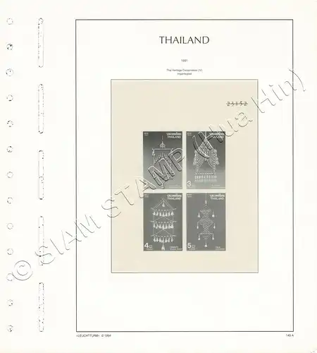 LIGHTHOUSE Template Sheets THAILAND 1991 page 142-155 25 Sheets (USED)