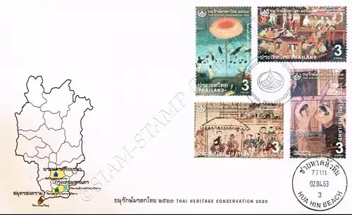 Thai Heritage 2020: Mural Paintings (III) -FDC(I)-IT-