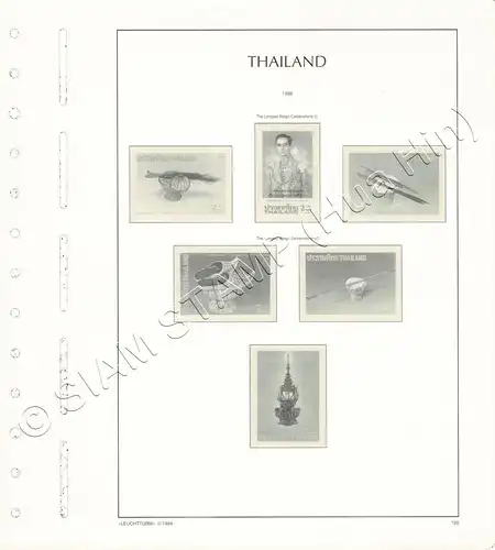 LIGHTHOUSE Template Sheets THAILAND 1988 page 116-123 8 Sheets (USED)