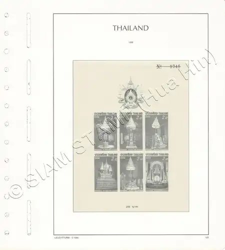 LIGHTHOUSE Template Sheets THAILAND 1988 page 116-123 8 Sheets (USED)