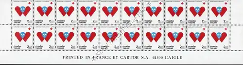 Red Cross 1990 -SHEET STRIPE BELOW (STU)- (MNH)