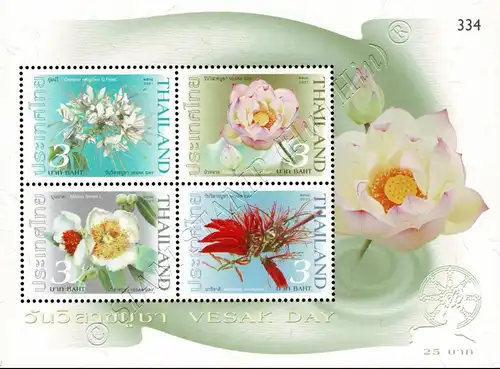 Visakhapuja Day 2021: Flowers in Buddha's Biography (384) (MNH)