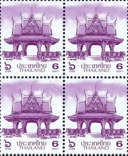 Definitive: PAVILION 6B 1st PRINT (TBSP) -BLOCK OF 4- (MNH)