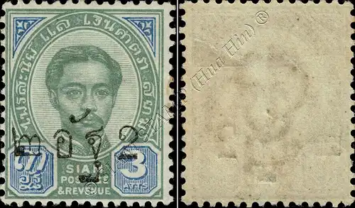 Definitive from the 1889 Issue, with black overprint (18A-I-III-I) (I) (MH/MLH)