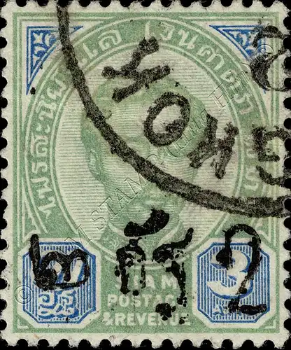 Freimarken 1889, mit schwarzem Wertaufdruck (18A-II-II-I) -GESTEMPELT G(III)-