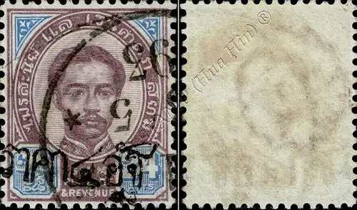 Freimarken aus 1889, schwarzer Aufdruck (19A-I) TYPE I -GESTEMPELT G(I)-