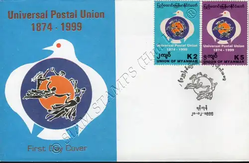 125 years of Universal Postal Union (UPU) -FDC(I)-I-