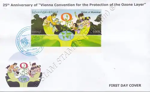 25 Years Vienna Convention for the Protection of the Ozone Layer -FDC(I)-I-