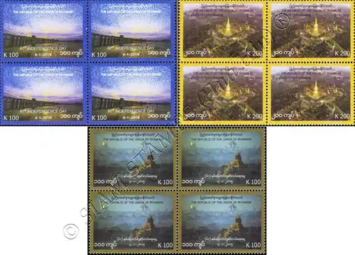 67th Anniversary of Independence Day -BLOCK OF 4- (MNH)