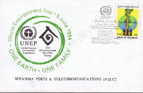 International Environment Day 1994 -FDC(I)-I-