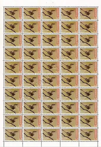 Endemic Birds: Burmese Prinia -SHEET BO(II)- (MNH)