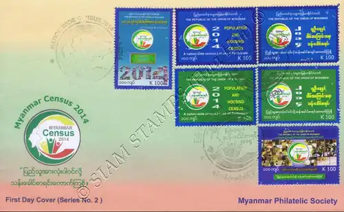 Myanmar Volkszählung 2014 (II) -FDC(I)-I-