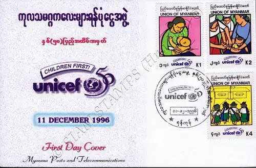 50 Jahre Kinderhilfswerk der Vereinten Nationen (UNICEF) -FDC(I)-I-