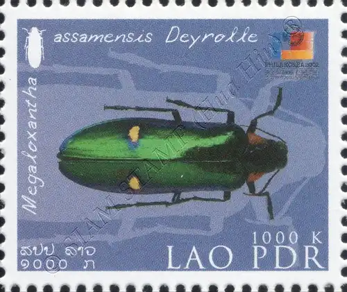 PHILA KOREA 2002, Seoul: Local beetles -CP(I)- (MNH)