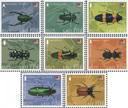 PHILA KOREA 2002, Seoul: Local beetles (MNH)