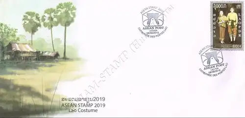 ASEAN 2019: Lao Costume -FDC(I)-I-