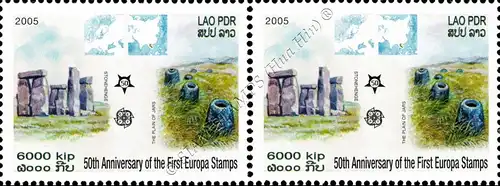 50 years of Europe Stamps (2006) (OFFICIAL ISSUE) -PERFORATED PAIR- (MNH)