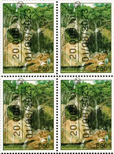 Historical stamps with Hand Stamp Overprint 08/01/2023 -BLOCK OF 4- (MNH)