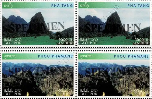 International Year of Mountains -LAO PDR SPECIMEN PAIR- (MNH)