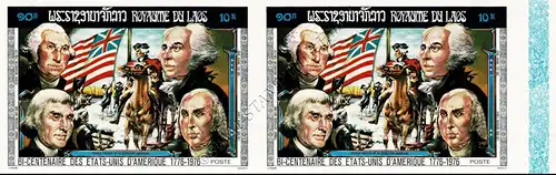 200 years of US independence -IMPERFORATED PAIR- (MNH)