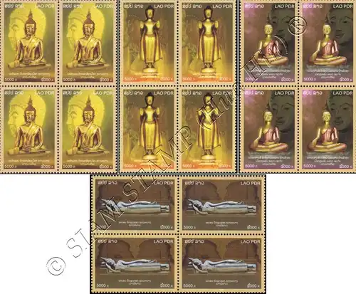 Buddha Figures -BLOCK OF 4- (MNH)