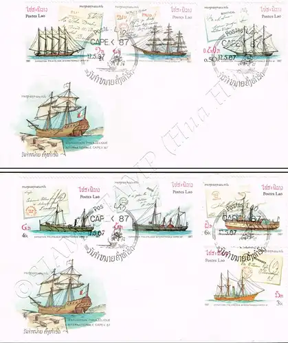 CAPEX 87 International Stamp Exhibition, Toronto: Ships -FDC(I)-I-