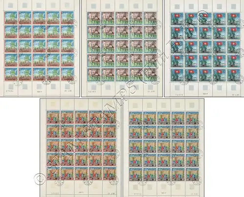 Day of the Army -CANCELLED STAMP SHEETS G(II)-