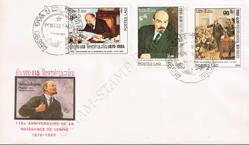115th birthday of Vladimir Ilyich Lenin -FDC(I)-I-