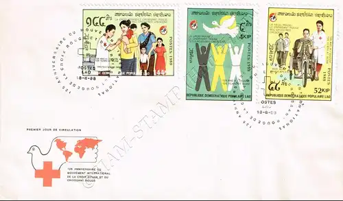 125 years International Red Cross -FDC(I)-I-