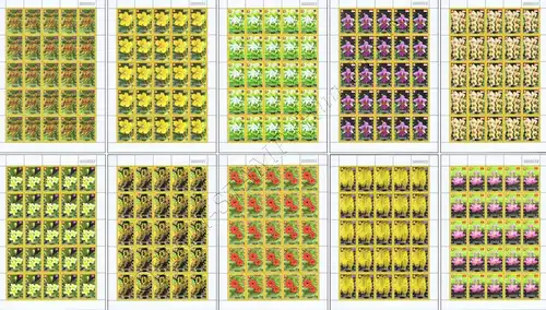 National flowers of the ASEAN members -SHEET(I)- (MNH)