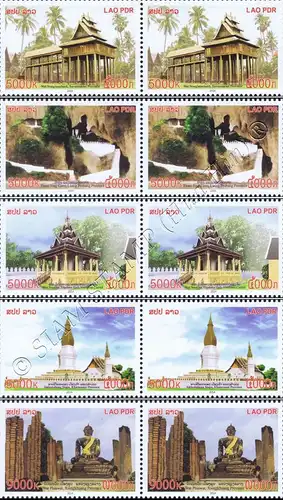 Ancient Historical Laos (II) - Historical Places -PAIR- (MNH)