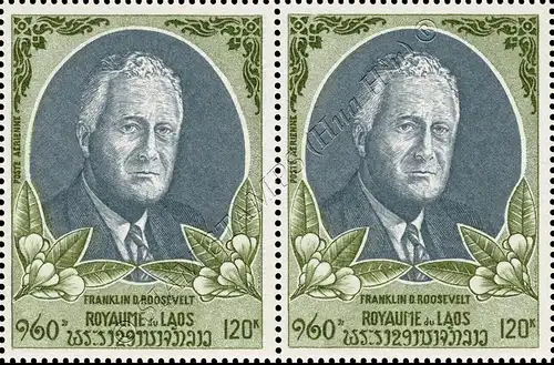 25th anniversary of the death of Franklin D. Roosevelt -PAIR- (MNH)