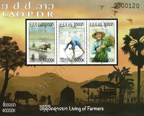 Farmer's life: Rice farmers (277A-277B) (MNH)