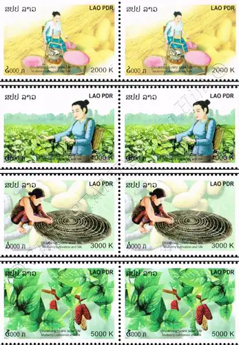 Mulberry cultivation and Silk -PAIR- (MNH)
