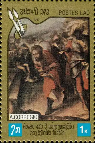 450th anniversary of Correggio's death (MNH)