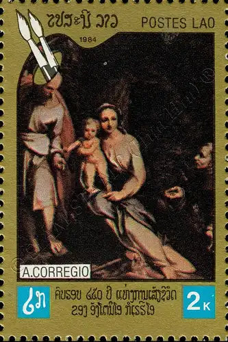 450th anniversary of Correggio's death (MNH)