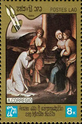 450th anniversary of Correggio's death (MNH)