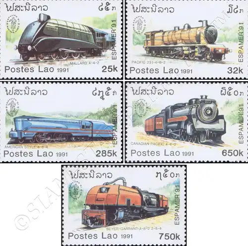 ESPAMER 91, Buenos Aires: Locomotives (MNH)