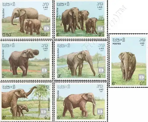 International Stamp Exhibition HAFNIA 87, Copenhagen: Elephants (MNH)