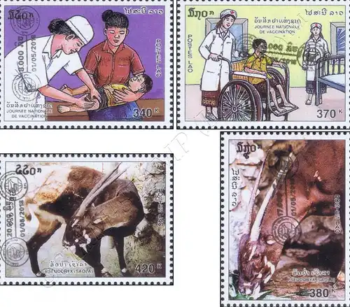 National Vaccination Day; Saola antelope -OVERPRINT- (MNH)