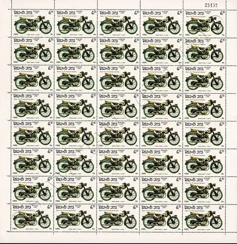 100 Years of Motorcycles -SHEET (II)- (MNH)