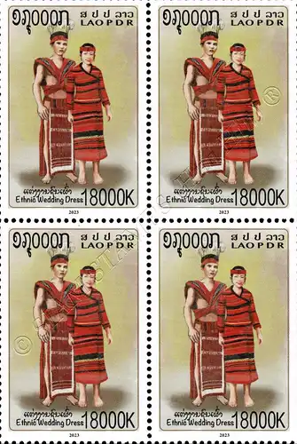 Traditional Wedding Clothing -BLOCK OF 4- (MNH)