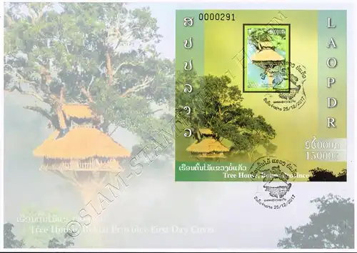 Tree House in Bokeo Province (264A-264B) -FDC(I)-I-