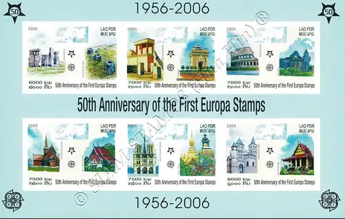 50 Jahre Europamarken (2006) (194AII-194BII) (OFFIZIELLE AUSGABE) (**)