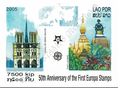 50 Jahre Europamarken (2006) (OFFIZIELLE AUSGABE) -GESCHNITTEN- (**)