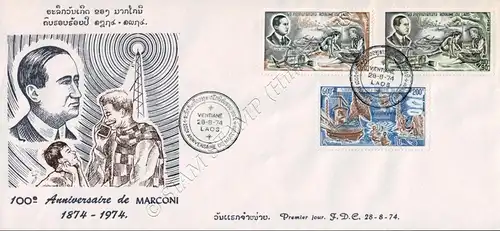 100. Geburtstag von Guglielmo Marconi -FDC(I)-I-