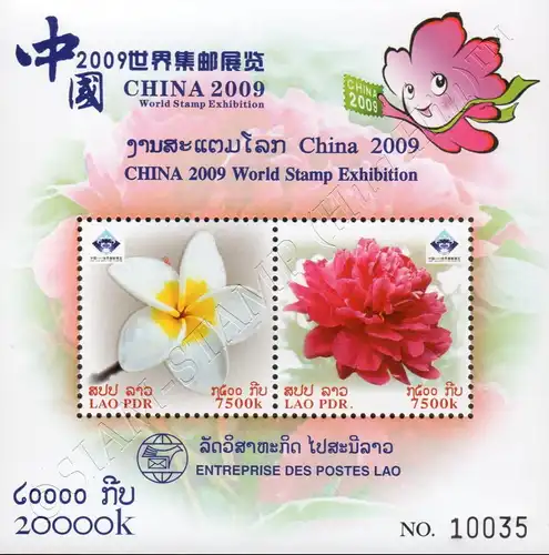 Int. Briefmarkenausstellung CHINA 2009, Luoyang (213A) (**)