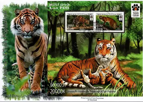 Erhaltung der Tigerpopulation (276A-276B) -FDC(I)-I-